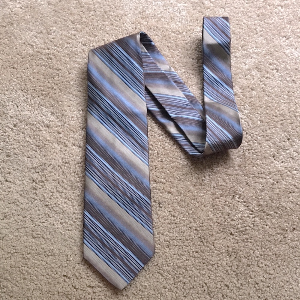 MURANO Earthy Striped SILK TIE *Hand Tailored*